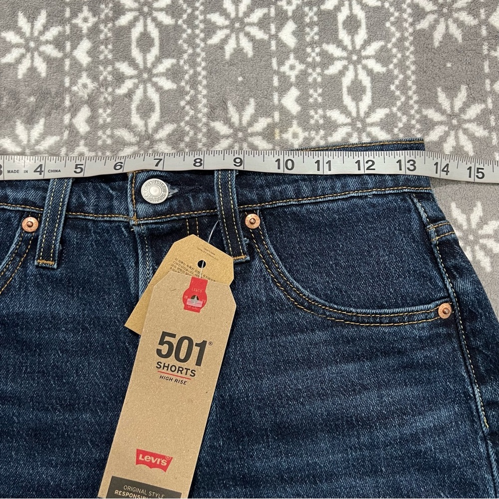 Levi's 501 High Rise Cut Off‎ Shorts Button Fly Size 25 90s Y2K Streetwear - Picture 8 of 9